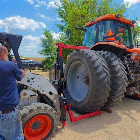 skid steer tire changer attachment|skid steer tire changer.